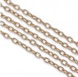 Zdjęcie - Łańcuch aluminiowy owal gładki rose gold 9x5,6mm